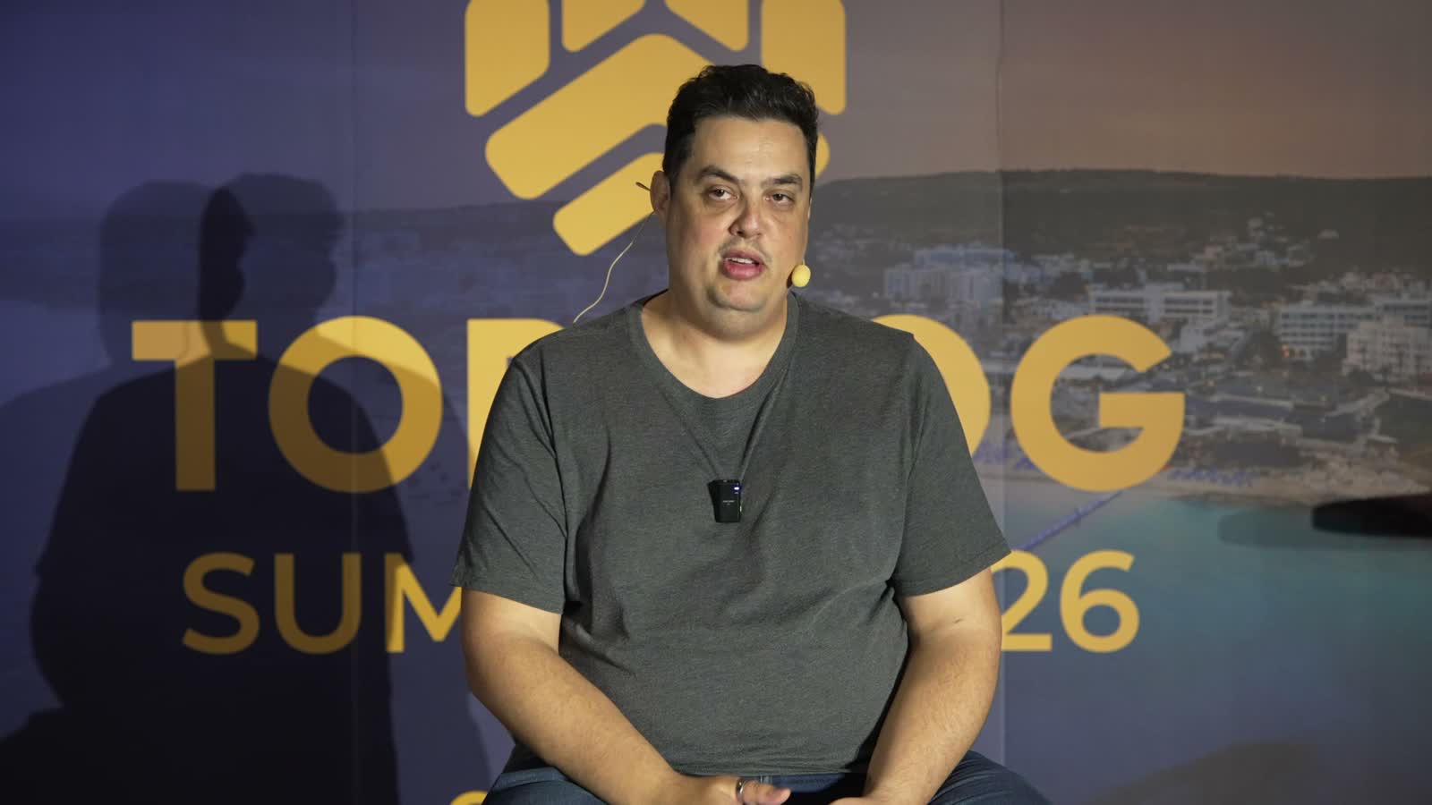 Tomer Rabinovich on stage at Top Dog Summit 2026